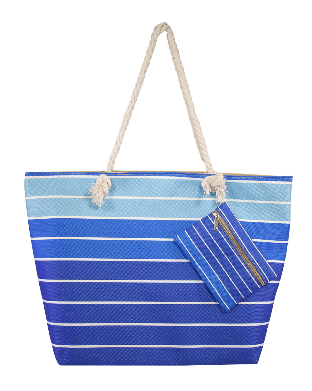 SAC IMPRIMÉ PLAGE AVEC PORTE-MONNAIE BLEU