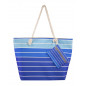 BOLSO ESTAMPADO DE PLAYA CON MONEDERO AZUL