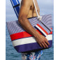 BOLSO ESTAMPADO DE PLAYA CON MONEDERO ELEGANTE CORAL