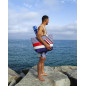 BOLSO ESTAMPADO DE PLAYA CON MONEDERO ELEGANTE CORAL