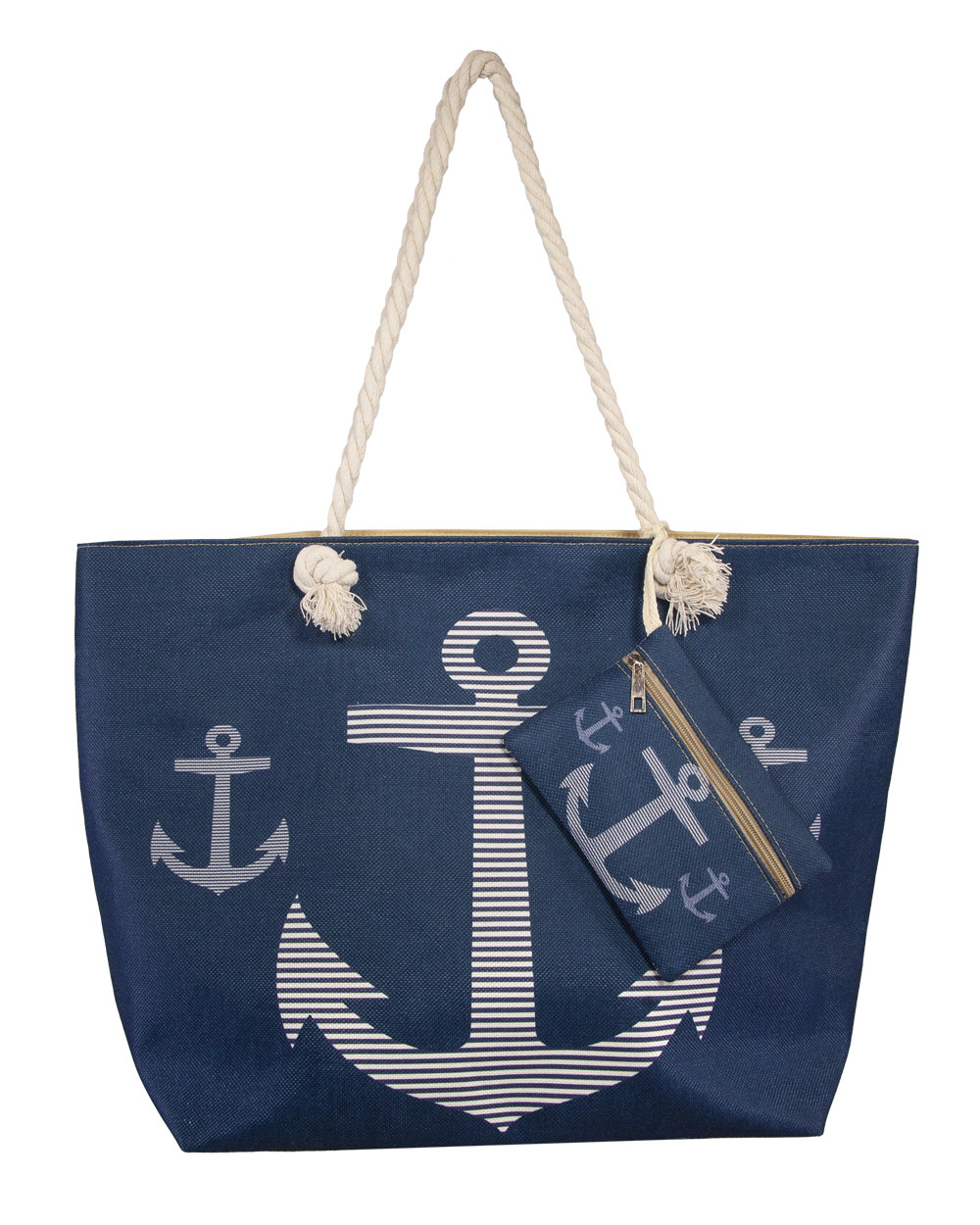 BOLSO ESTAMPADO DE PLAYA CON MONEDERO GRAN ANCLA