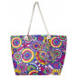 PRINTED BEACH BAG WITH MANDALA PURSE