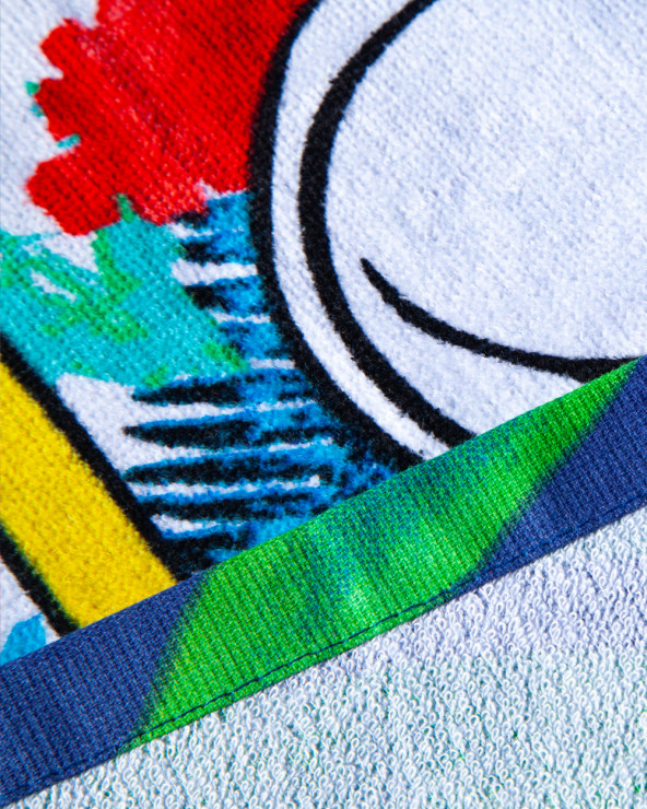 Serviettes de plage imprimées . 100% Coton . Sun&Surf