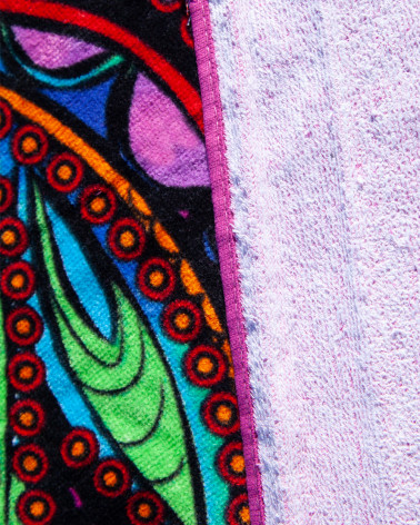 PRINTED TOWEL FUCHSIA SKULL