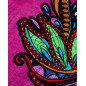 TOALLA ESTAMPADA CALAVERA FUCSIA