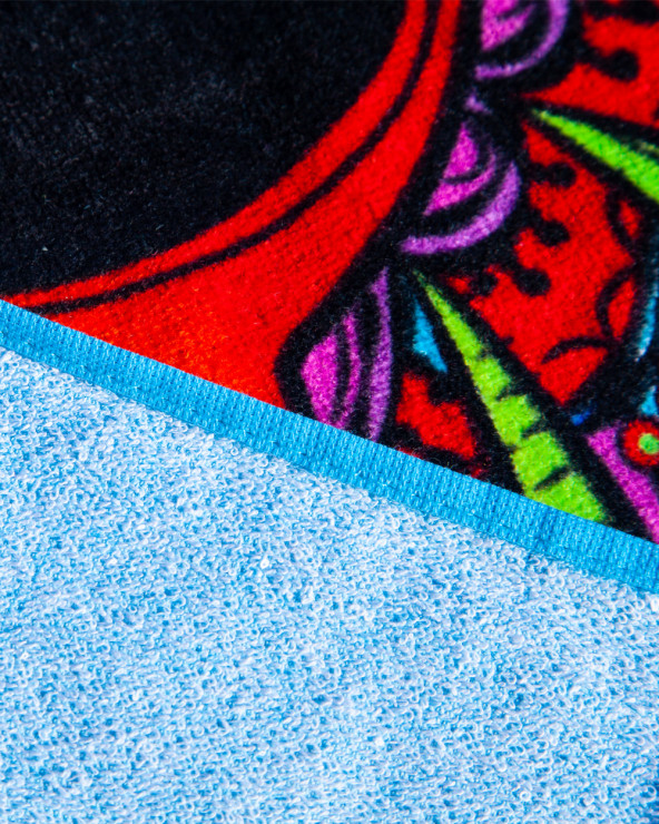 SERVIETTE IMPRIMEE CRÂNE TURQUOISE