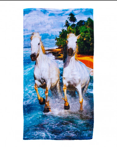 Serviettes de plage imprimées . 100% Coton . Sun&Surf
