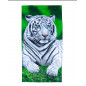 TOALLA ESTAMPADA TIGRE BLANCO