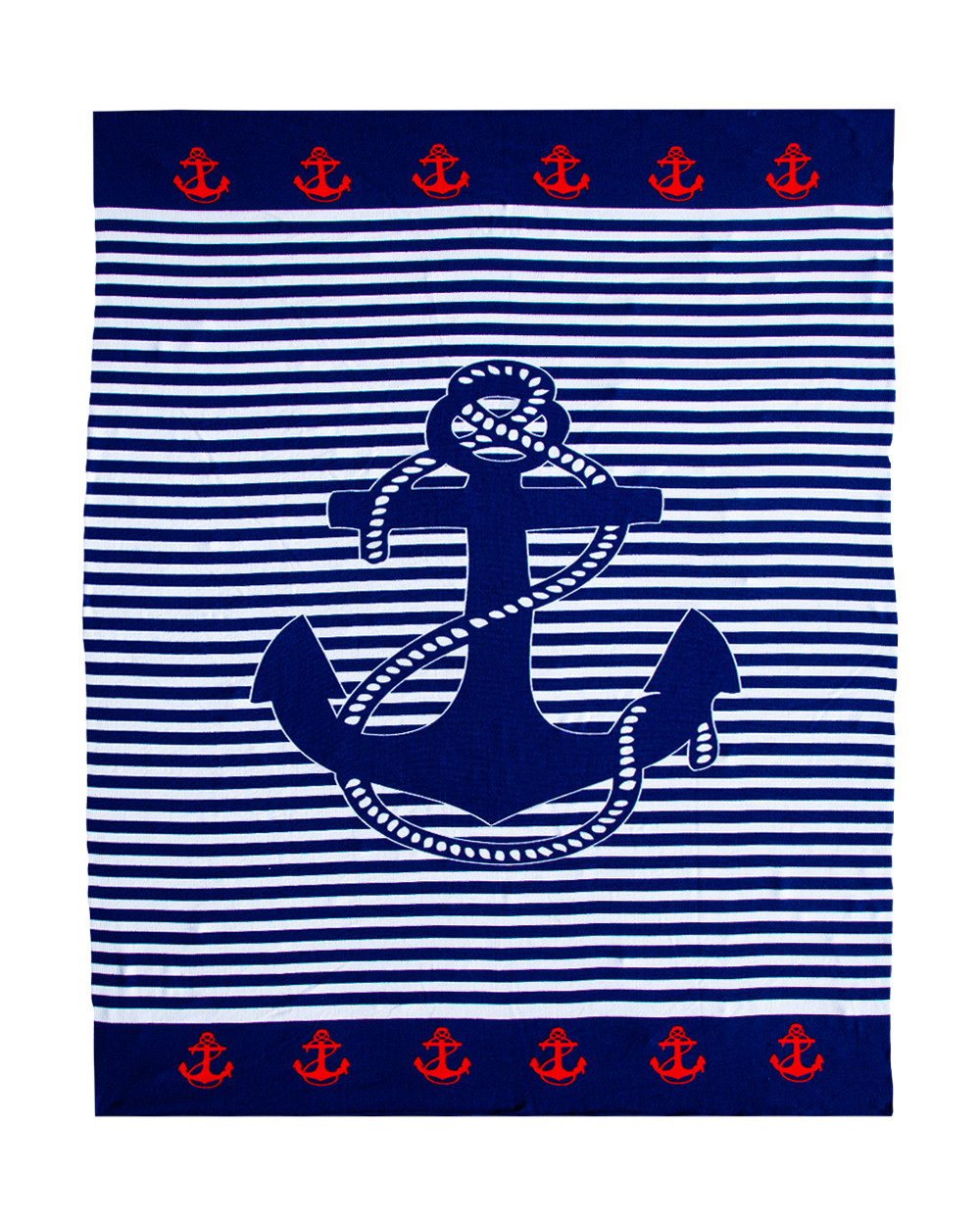 MICROFIBER ANCHOR BEACH TOWEL - DOUBLE