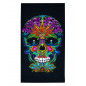 TOALLA DE PLAYA MICROFIBRA CALAVERA NEGRA