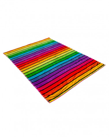 TOALLA JACQUARD RAYAS MULTICOLOR - DOBLE