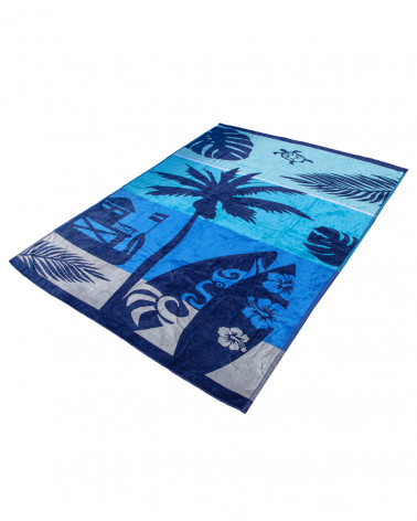 TOALLA JACQUARD PLAYA AZUL - DOBLE