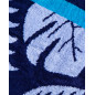 SERVIETTE JACQUARD À RAYURES TROPICALES BLEU