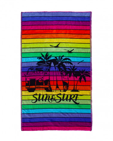 Serviettes de plage . Haut de gamme . 100% Coton . Sun&Surf