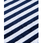 SERVIETTE JACQUARD MULTI RAYURES BLEU