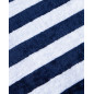 SERVIETTE JACQUARD MULTI RAYURES BLEU