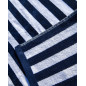 SERVIETTE JACQUARD MULTI RAYURES BLEU