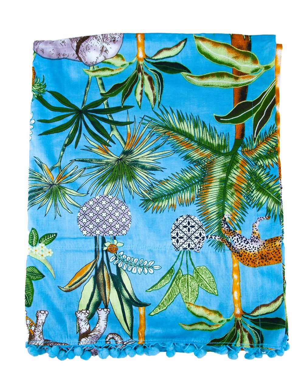 PAREO ESTAMPADO CON RIZO SAFARI VINTAGE