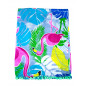PAREO ESTAMPADO CON RIZO FLAMINGO