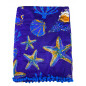 PAREO ESTAMPADO CON RIZO NAUTILUS MARINO
