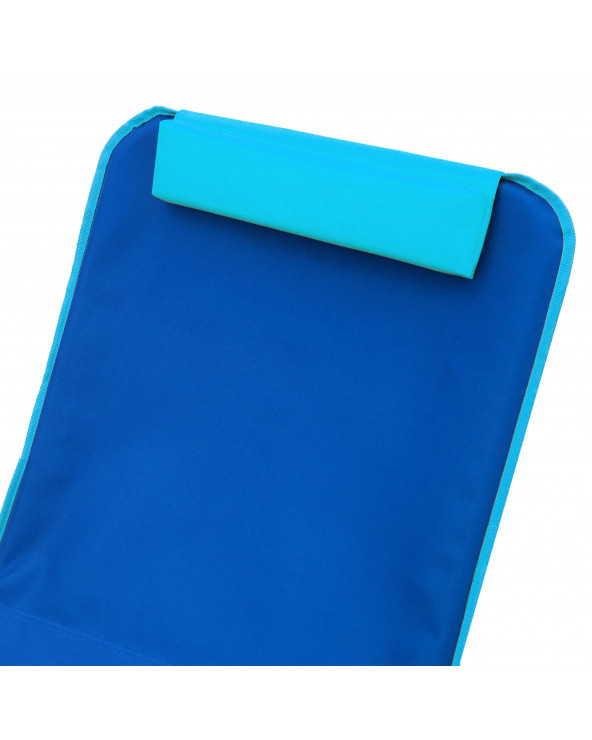 TAPIS DE PLAGE INCLINABLE ROYAL + TURQUOISE 134 CM