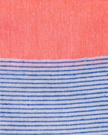 FOUTA BLEU D + SAUMON FLUOR
