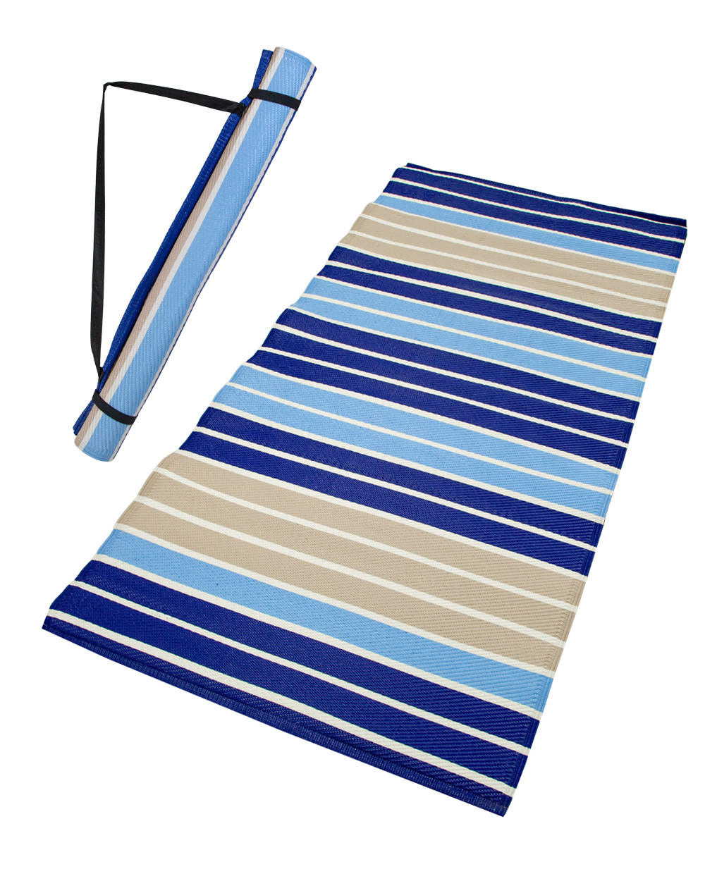 ESTERILLA ANTIARENA PORTABLE AZUL+BEIG 90x180 CM