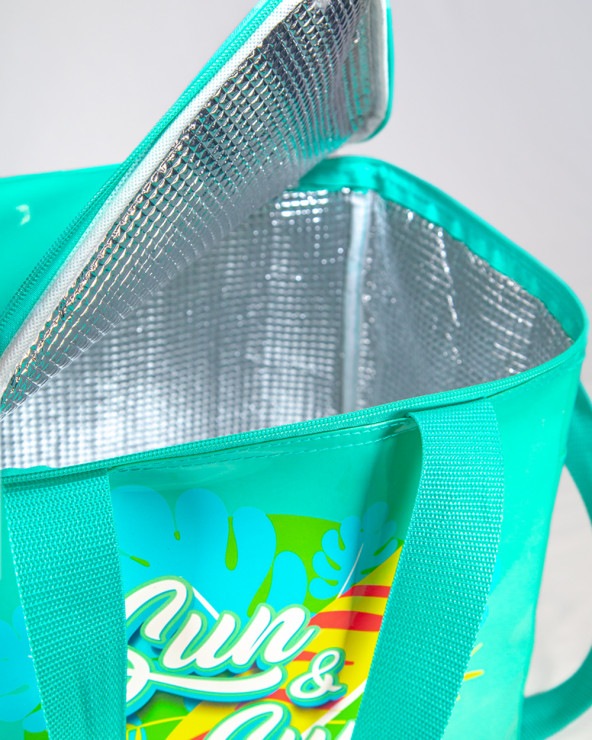 NEVERA DE PLAYA GRANDE PLEGABLE TURQUESA 17L