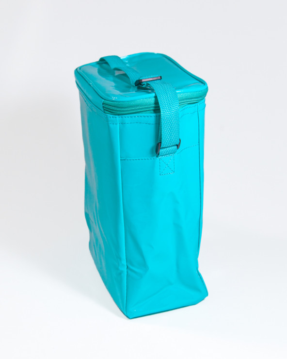 NEVERA DE PLAYA PEQUEÑA PLEGABLE TURQUESA 6L