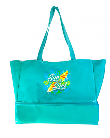 SUN & SURF BOLSO + NEVERA DE PLAYA TURQUESA 14L
