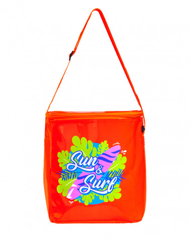 NEVERA DE PLAYA PEQUEÑA PLEGABLE NARANJA 6L