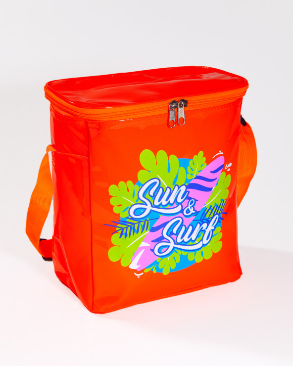 PETIT ISOTHERME DE PLAGE PLIANTE ORANGE 6L