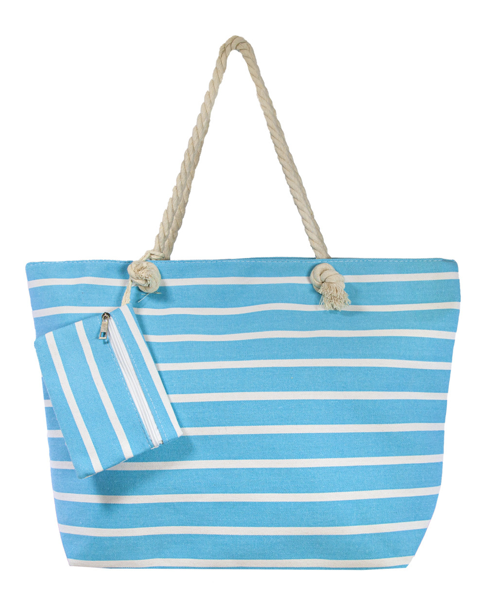 BOLSO PLAYA RAYAS TURQUESA