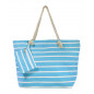 BEACH BAG TURQUOISE STRIPES