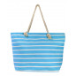 BEACH BAG TURQUOISE STRIPES