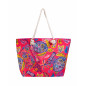 BOLSO ESTAMPADO DE PLAYA CON MONEDERO TORTUGA ROSA
