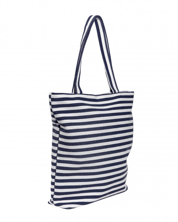 BOLSO PASEO RAYAS NEGRO