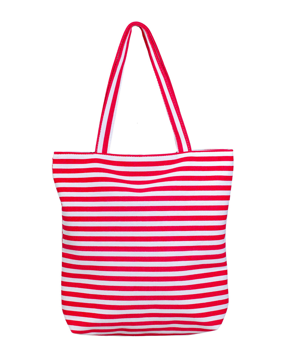 RED STRIPED WALK BAG