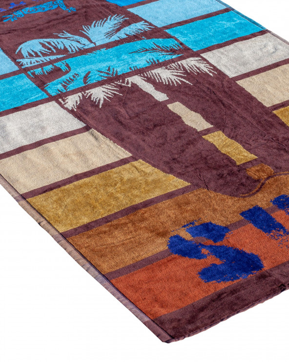 TOALLA JACQUARD TABLA SURF AZUL