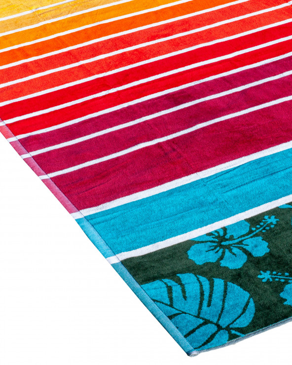 TOALLA JACQUARD HIBISCUS NARANJA