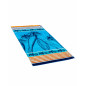 SERVIETTE JACQUARD PALMIER BLEU