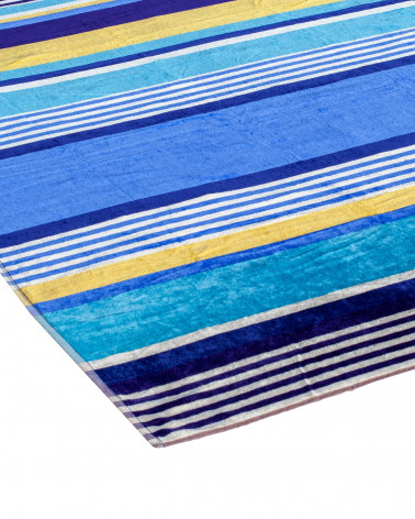 TOALLA JACQUARD ELEGANTE AZUL - DOBLE