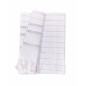 FOUTA G ARGENT + BLANC