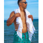 FOUTA G GOLD + WHITE
