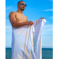 FOUTA G GOLD + WHITE