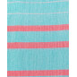 FOUTA G AIGUE-MARINE + ARGENT + CORAIL