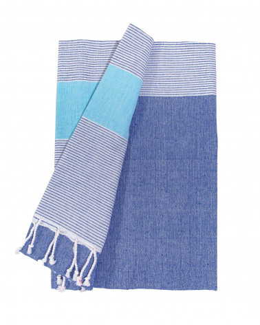 FOUTA D AZUL + TURQUESA - DOBLE