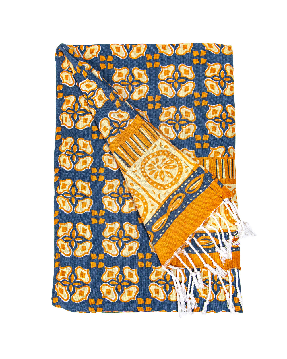 Chiffon / écharpe sauvage à motifs multiples noir et orange 35 x 35 po. WR1033X - France