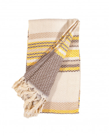 FOUTA EXTRA SUAVE ZIGZAG BEIGE