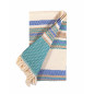 FOUTA EXTRA SUAVE ZIGZAG AZUL + VERDE